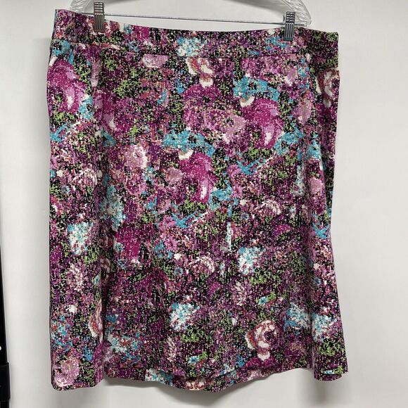 Lane Bryant Women’s Multi Floral Work Career Casual Skirt Plus Size 20 - Picture 5 of 7